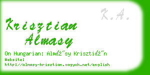 krisztian almasy business card